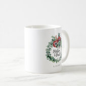 Mug Rustique rouge floral botanique mère de la mariée (Devant droit)