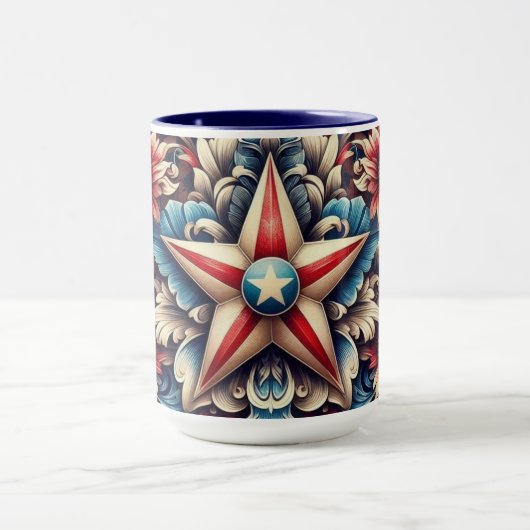 Mug rustique/vintage USA/patriotique (Centre)