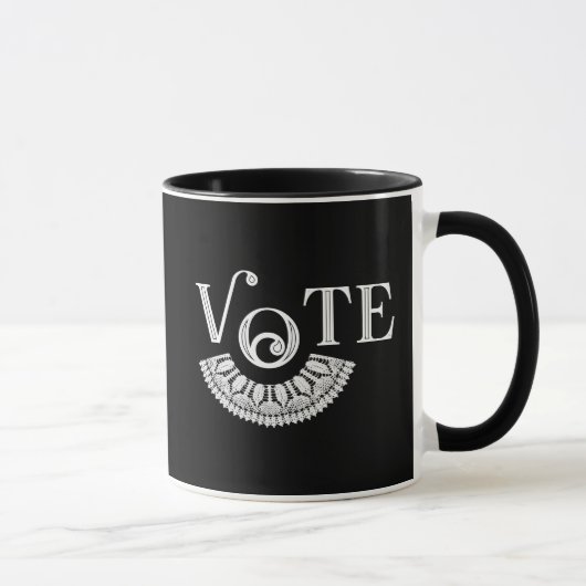 Mug Ruth Bader Ginsburg Lace Coller Vote (Droite)