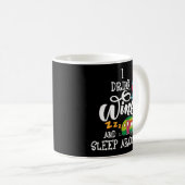 Mug Rv Camper Je Bois Du Vin Dormir Autour D'Un Vin Bo (Devant droit)