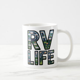 Mug RV Life Adventure Camper Road Triage Typographie