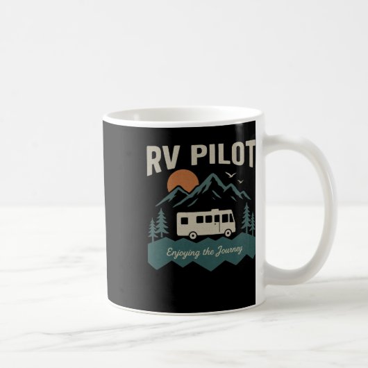 Mug Rv Pilot Camping Retro Motorhome Travel Vacation C (Droite)