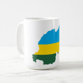 Mug Rwanda Drapeau et carte Musique (Devant gauche)