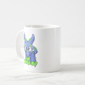 Mug RWAR ? (Bleu) dragon mignon de bébé hurlant (Devant gauche)