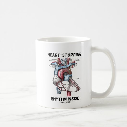 Mug Rythme cardiaque intérieur (Coeur anatomique) (Droite)
