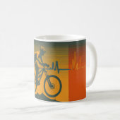 Mug Rythme Cardiaque Rétro de VTT (Devant droit)