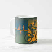 Mug Rythme Cardiaque Rétro de VTT (Devant gauche)