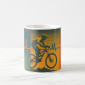 Mug Rythme Cardiaque Rétro de VTT (Centre)