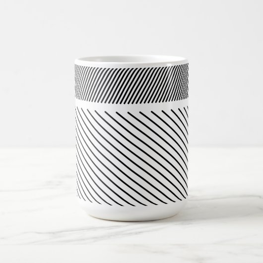Mug Rythme diagonal en noir et blanc (Centre)