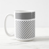 Mug Rythme diagonal en noir et blanc (Gauche)