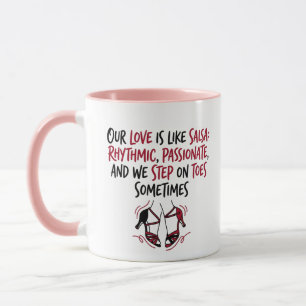 Mug Rythmique, Passionné & Marcher sur les pieds Citat