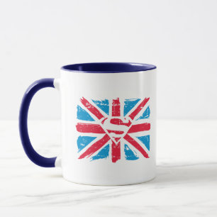 Mug S-Bouclier usé au-dessus de drapeau