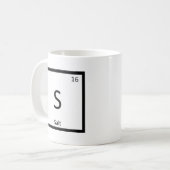 Mug S - Chimie du sel Symbole d'élément du tableau pér (Devant gauche)