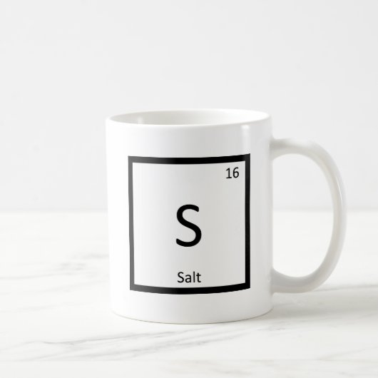 Mug S - Chimie du sel Symbole d'élément du tableau pér (Droite)