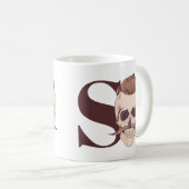 Mug S est pour Skeleton | Hipster Skeleton (Devant droit)