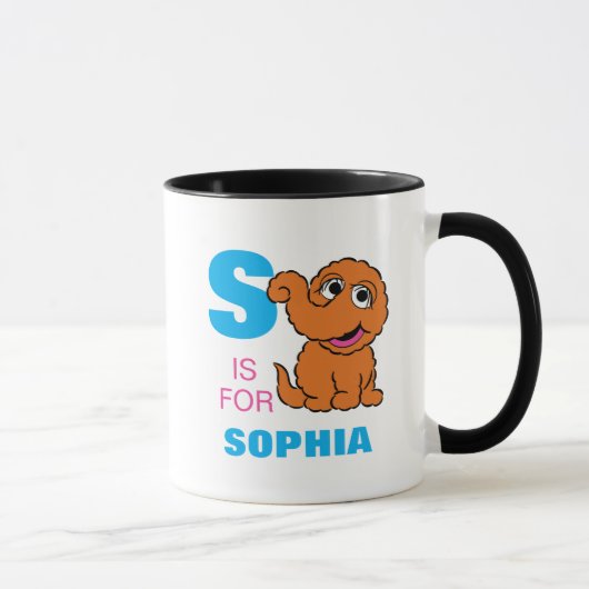 Mug S est pour Snuffleupagus | Ajouter Votre Nom (Droite)