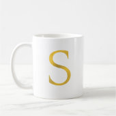 Mug S | Musique aux lettres blanche et or (Gauche)