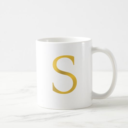 Mug S | Musique aux lettres blanche et or (Droite)