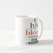 Mug Sa citation classique de foi chrétienne Son Sang M (Devant droit)