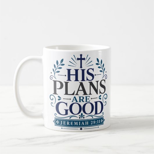 Mug Sa citation de dévotion quotidienne « Ses plans so (Gauche)
