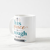 Mug Sa Grâce Me Suffit Citation De L'Écriture (Devant gauche)