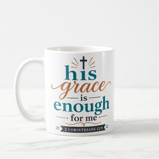 Mug Sa Grâce Me Suffit Citation De L'Écriture (Gauche)