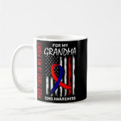 Mug Sa lutte grand-mère sensibilisation Chd drapeau am (Gauche)