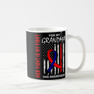 Mug Sa lutte grand-mère sensibilisation Chd drapeau am
