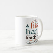 Mug Sa main me guide Citation de verset biblique (Devant droit)