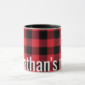 Mug Sa muqueuse Red Black Buffalo Plaid (Centre)