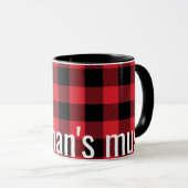 Mug Sa muqueuse Red Black Buffalo Plaid (Devant droit)