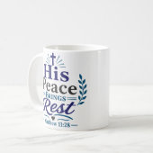 Mug Sa Paix Apporte du Repos Citation de Dévotion Mati (Devant gauche)