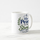 Mug Sa Paix Est Ma Force Foi Chrétienne Classique (Devant droit)
