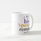 Mug Sa Paix Reste Typographie Chrétienne Des Écritures (Devant droit)