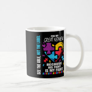 Mug Sa Tante de Sensibilisation sur l'autisme Bleu Gra