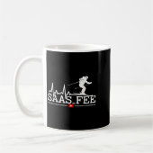 Mug Saas-fee Heartbeat Ski Resort Swiss Alps Skiing Sw (Gauche)