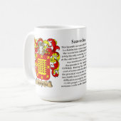 Mug Saavedra, l'origine, la signification et la crête (Devant gauche)