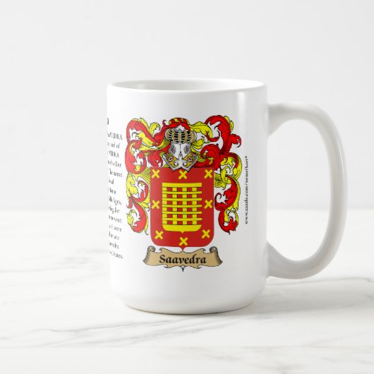 Mug Saavedra, l'origine, la signification et la crête (Droite)