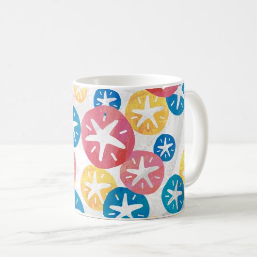 Mug Sable Dollar Jaune Rouge Bleu Motif (Devant droit)