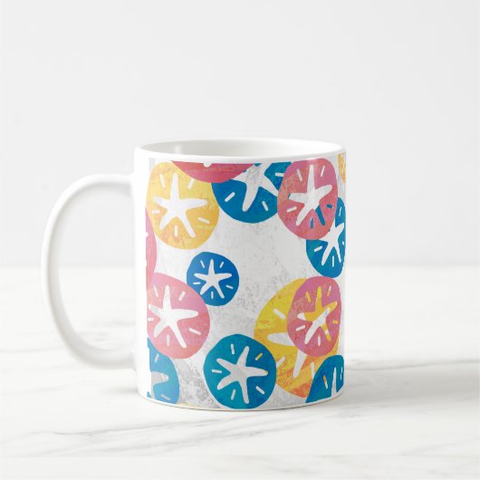 Mug Sable Dollar Jaune Rouge Bleu Motif (Gauche)