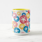 Mug Sable Dollar Jaune Rouge Bleu Motif (Centre)