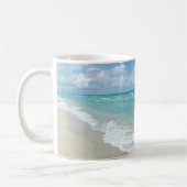 Mug Sable extrême de blanc de vue de plage de (Gauche)