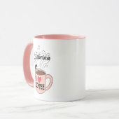 Mug Sabrina aime le café (Devant gauche)