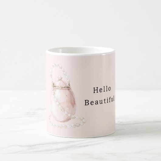 Mug Sac à main perles rose poudré (Centre)