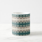 Mug Sac à main quadrillé sarcelle et marron (Centre)