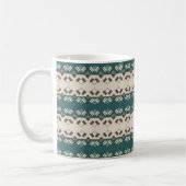 Mug Sac à main quadrillé sarcelle et marron (Gauche)