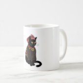 Mug Sac à main tribal chef chat noir (Devant droit)
