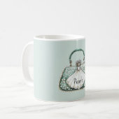 Mug Sac à perles vertes et blanches (Devant gauche)