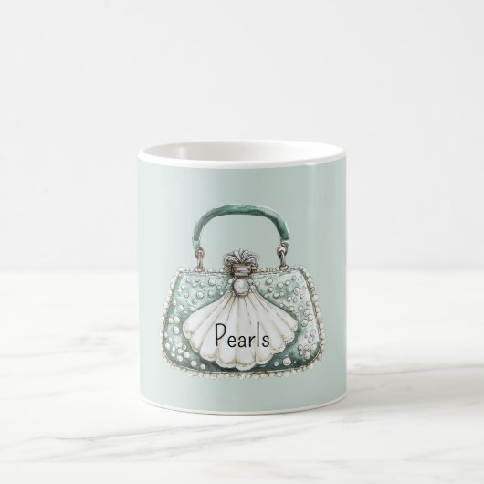 Mug Sac à perles vertes et blanches (Centre)