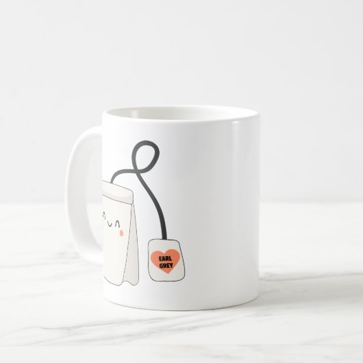 MUG SAC À THÉ GRIS ANCIEN CUIT (Devant gauche)